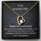 Wife - 3rd Anniversary -Forever Love Heart Necklace-FashionFinds4U