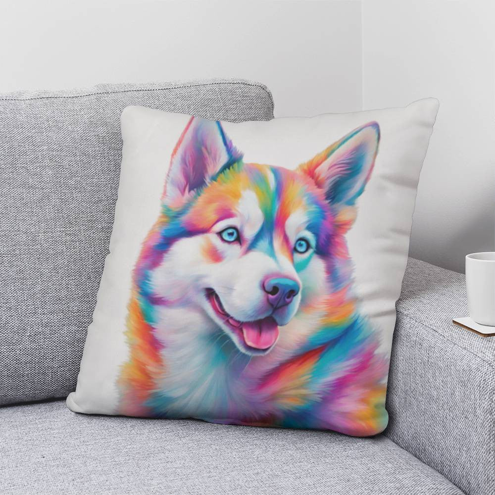 Pastel Husky Dog Classic Pillow in 5 Sizes
