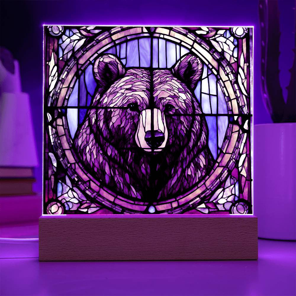 Bear Acrylic Square Plaque