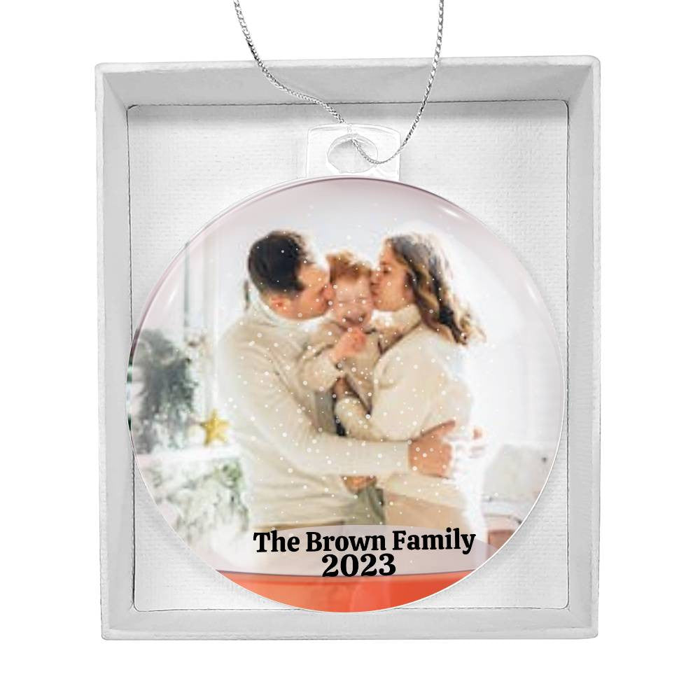 Acrylic Custom Family Portrait Ornament Family Photo Christmas Ornament Gift for Daughter Son Sister Brother Mom Dad Personalized Ornament Gift 2023 Plaque