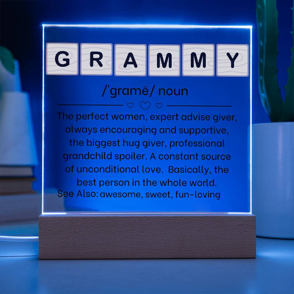 Personalized Grammy Definition Acryic Sign