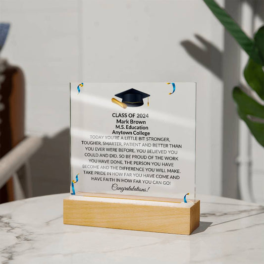 Masters Graduation, Master's degree, College Graduation Gift, Mba graduation, Mastered It, Mba Gifts for Her, Graduate School, Phd Graduation, Class of 2024, Personalized Acrylic Plaque, Bachelors Degree