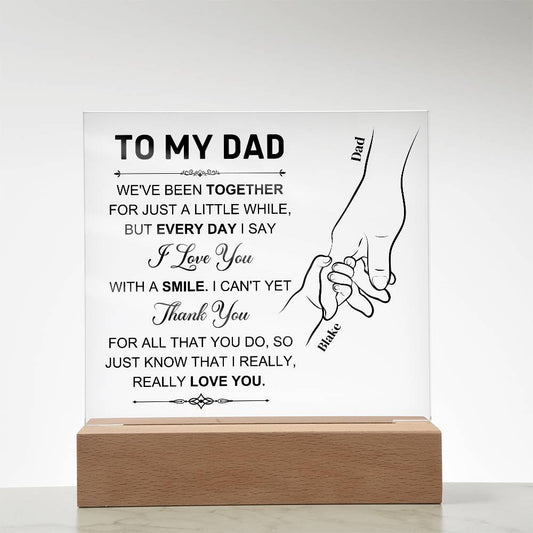 Personalized Father Son Acrylic Plaque