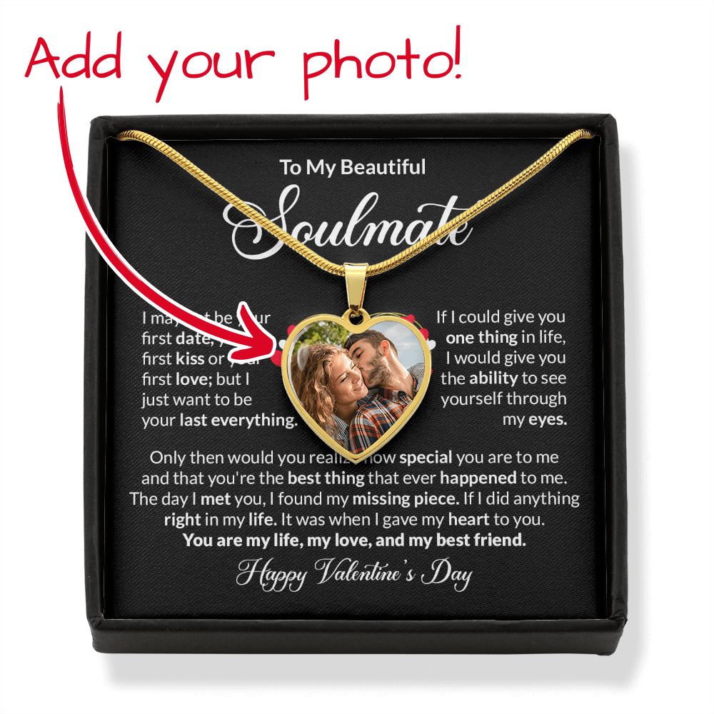 Soulmate Happy Valentine's Day Personalized Photo Engraved Necklace-FashionFinds4U