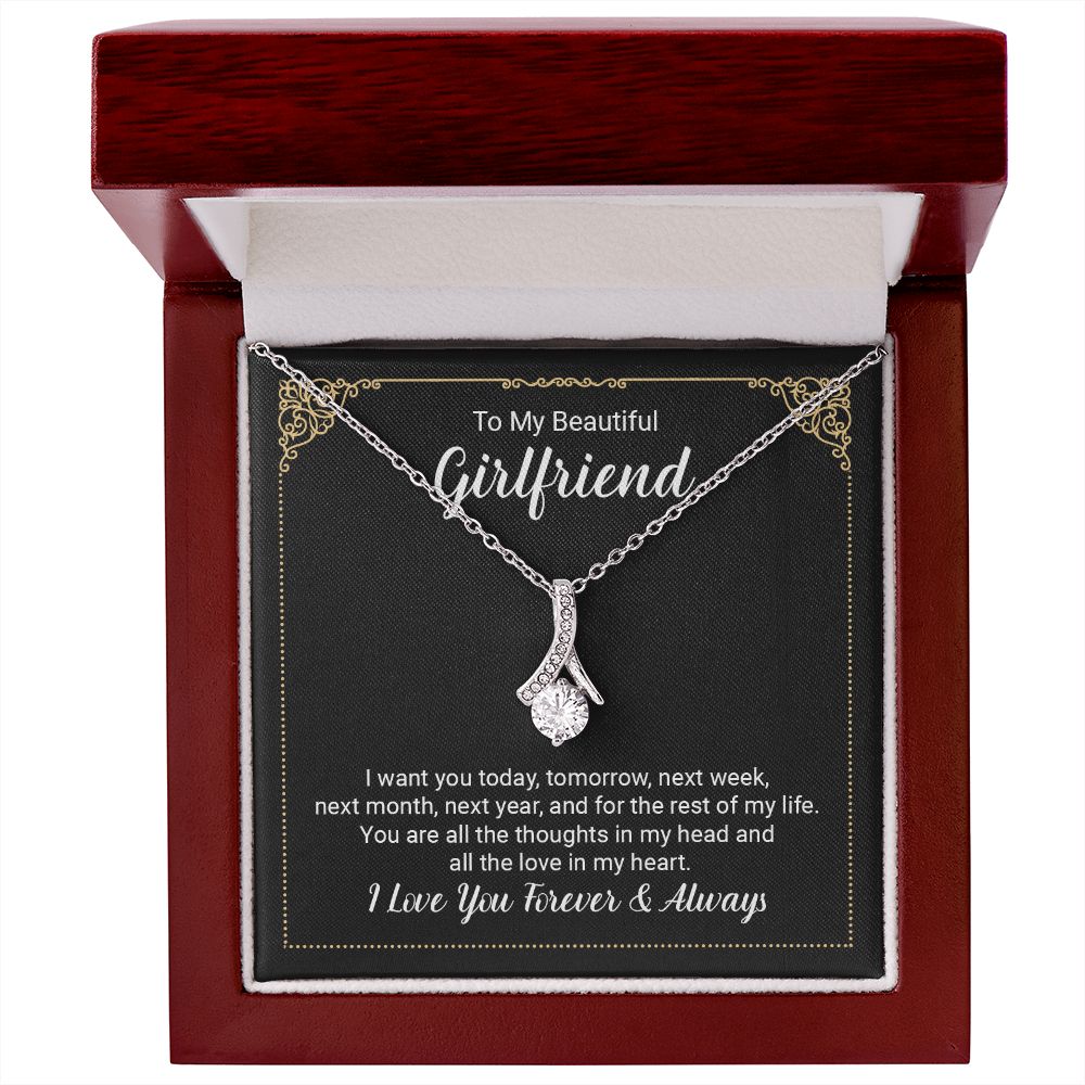 To My Beautiful Girlfriend Always And Forever Alluring Beauty Necklace-FashionFinds4U
