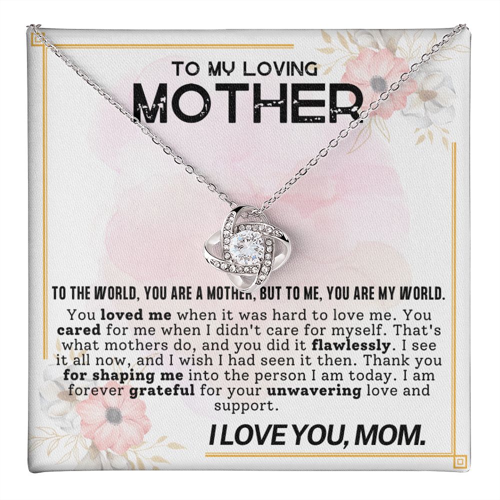 To My Loving Mother Love Knot Necklace-FashionFinds4U
