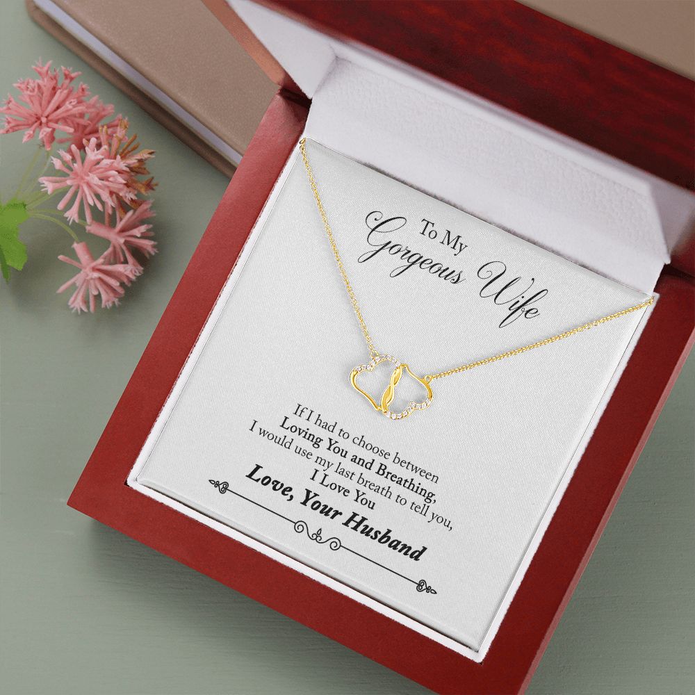 Wife -My Last Breath -10K Gold Infinity Hearts Necklace-FashionFinds4U